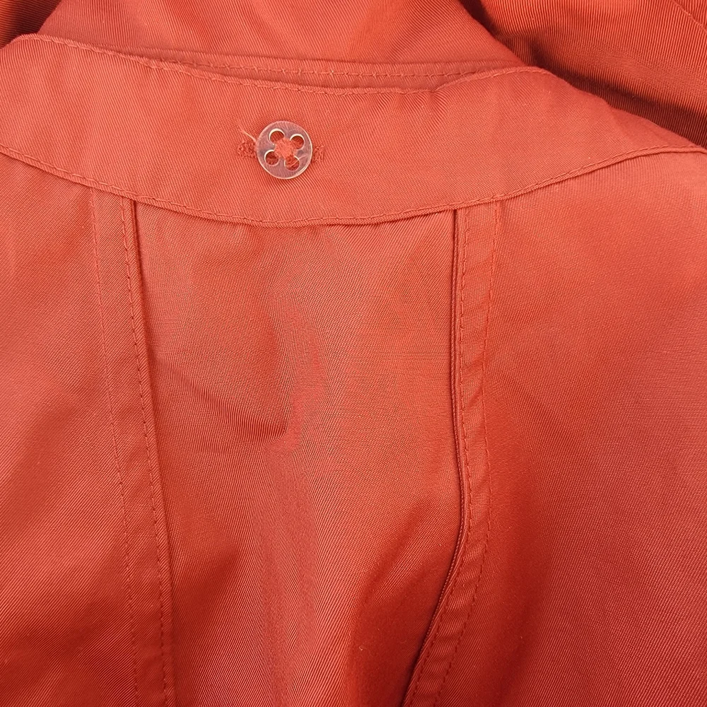 Cole Haan double breasted hooded trench coat red size Large - Picture 9 of 11